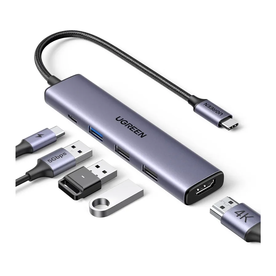 Adaptador Ugreen HUB Usb-c Hub 5 En 1, 1 Hdmi 4k